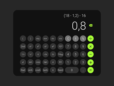 Calculator #DailyUI - #Day4 app calculator dailyui day4 design layout tablet ui