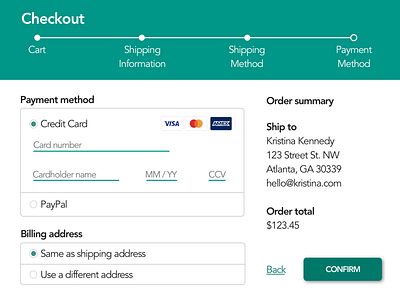 Daily UI Challenge #002: Credit Card Checkout check out credit card checkout daily 100 daily ui 002 daily ui challenge ux ux design