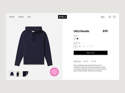 UGLI Website app clean modern redesign ugli ui webdesign website