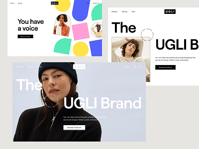 UGLI Website clean modern redesign ui webdesign website