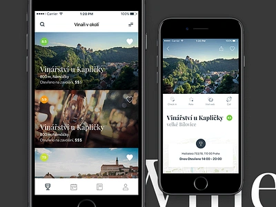 Vineyard app app dark design ios modern simple wine winecellar wineyard
