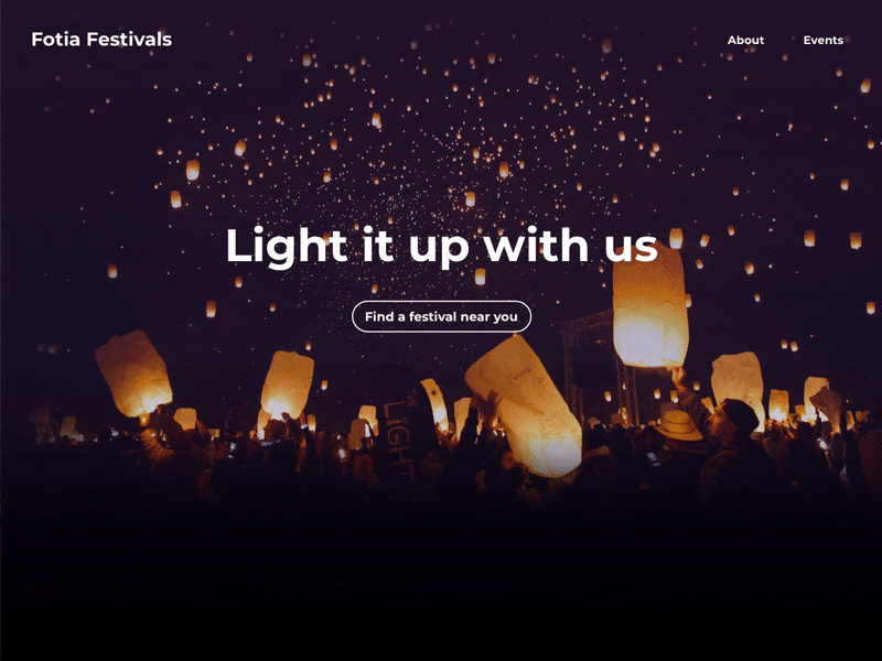 Daily UI 003: Lantern Festival Landing Page animation daily ui dailyui design interface interfacedesign parallax ui