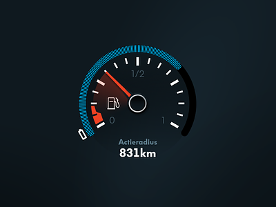 Hybrid battery level indicator car ios mobile ui