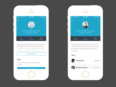 Profiles app clean content mobile profile simple ui ux