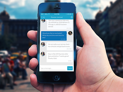 App Messaging chat clean inbox messaging mobile ui