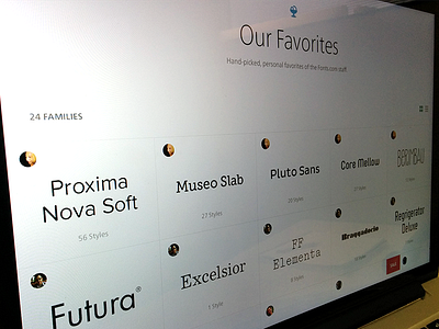 Our Favorites – Fonts.com Team Favorites browse discover favorites fonts list ui ux web