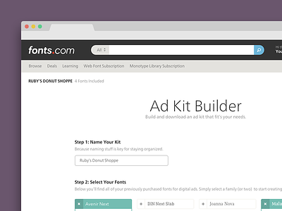 Digital Ad Kit Builder digital ads fonts html5 kit kit creator monotype subset type