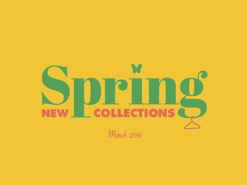 New Spring Collection animation art clean design fashion flat gif minimal simple