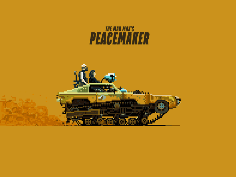 MAD MAX Fury Road — Peacemaker 8bit animation art car fan fury road gif mad max minimal pixel art