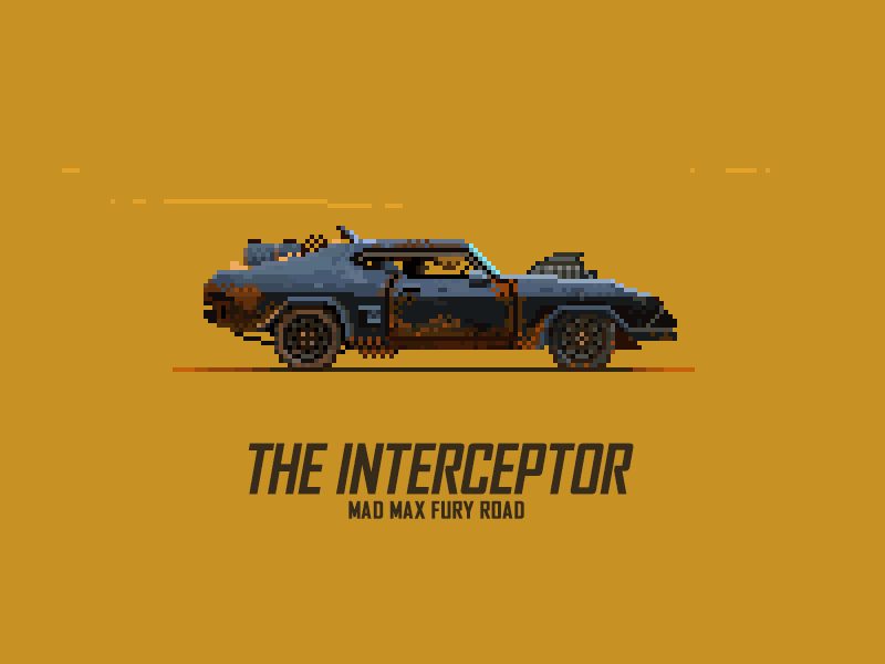 MAD MAX Fury Road — The Inteceptor 8bit animation art car fan fury road gif mad max minimal pixel art