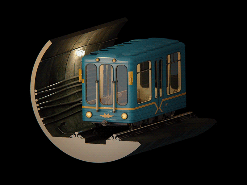 Moscow Subway animation character gif minimal moscow simple subway train