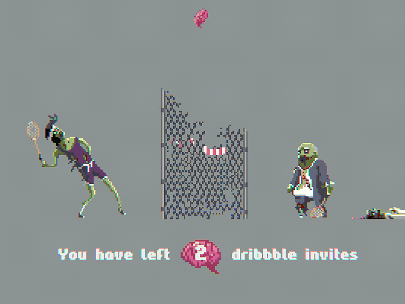 Zombbbie invitation giveaway animation dribbble gif giveaway invite pixel art play zombie