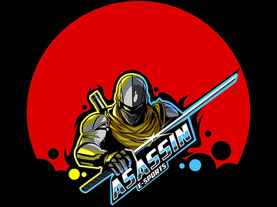 Asassin e-sports asassin esports gaming hero logo mascot ninja sports team