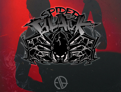 black spider album animal art branding cartoon cover design graphic illustration logo music rock vector