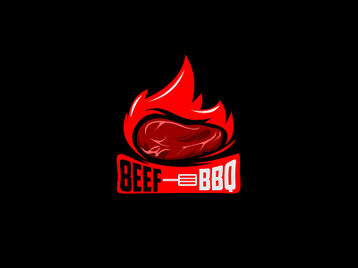 Beef bbq barbecue bbq beef butchery dinner eat emblem food fresh graphic grill grilled label logo meat restaurant roast steak vector