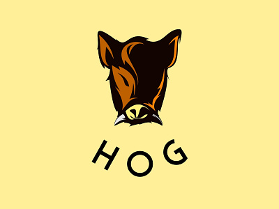 Hog animal black boar design emblem head hog icon illustration isolated mascot pig razorback sport symbol tattoo team teeth vector wild