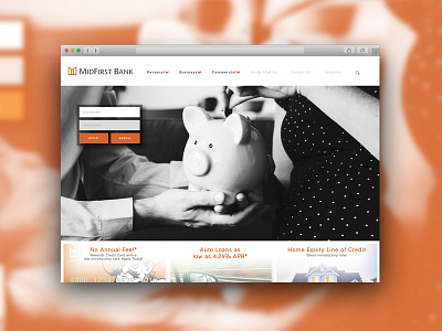 MidFirst Dashboard app bank app banking design figma midfrst type ui ux web website