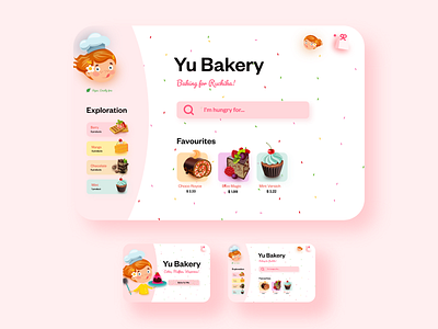 Yu Bakery: A home-made bakery concept adobe adobe xd bakery cake cake shop cakery cute delicious delicious food design food happy hungry muffin shop shopping ui ui design