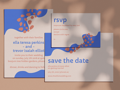 Abstract and Colorful Wedding Invitation
