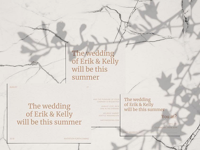 Minimal, Bold, Typography Centered Wedding Invitation