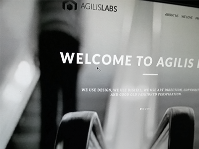 AgilisLabs agency augmented reality big big background image designers developers full minimal mockup simple web design