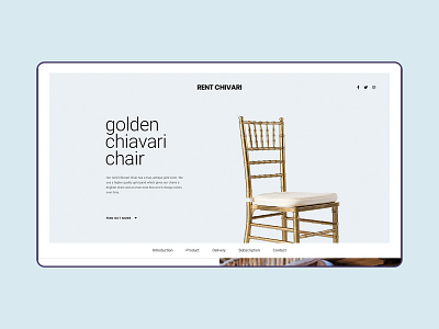 Rent Chivari branding clean daily ui dailyinspirations dailyui design designinspirations ecommerce interface minimal modern online shop typography ui ux web web design website