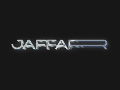 Jaffar Chrome 1980s 80s 80s style branding chrome chrometype design logo metal minimal photoshop retro retrofuturism retrowave syntwave typography vaporwave vector