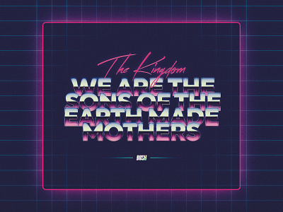 The Kingdom 1980s 80s 80s style abstract branding clean cyber cyberpunk daily dailyui design designinspirations illustration logo milk product retrowave synthwave typography vector