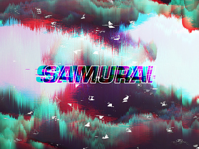 Samurai aberration branding chroma chromatic aberration cyberpunk design designinspiration entropy glitchart grunge illustration logo rgb samurai typography vector