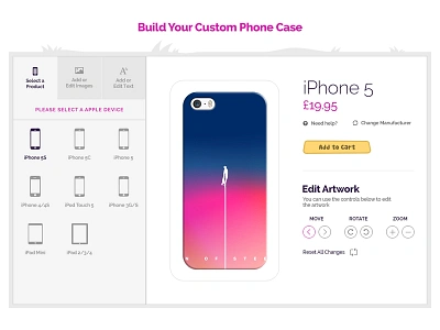 Phonecase Builder build builder case casing custom diy mobile phone ui