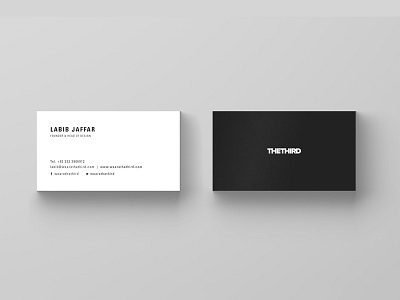 THETHIRD Business Card Design agency black and white branding business card minimal stationary