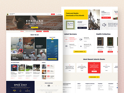 Masjid Khadijah education centre islam islamic mosque ui web design wordpress
