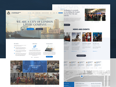 The Honourable Company of Master Mariners clean landing page mariners marines modern ui ux web website