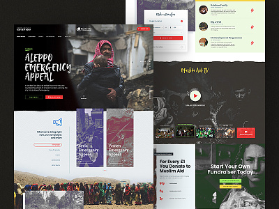 Muslim Aid Redesign charity design grunge muslim non profit ui ux web website