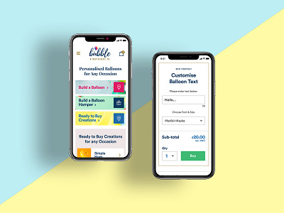 Custom Balloons Mobile Site balloons branding design ecommerce ios mobile site online store responsive store ui web