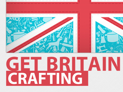 Get Britain Crafting Logo Concept art arts and craft britain british concept craft crafting identity logo union jack
