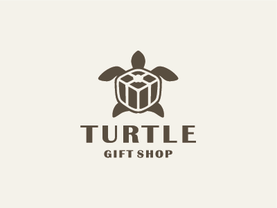 Turtle Gift Shop animal box gift logo present shell turtle