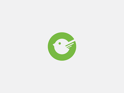 Green Bird bird g green icon letter logo negativespace