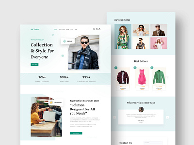 Fashion Landing page ecommerce fashion graphic design homescreen landing page ui ux web website