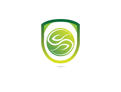 S Shild Leaf branding design leaf logo logo logogram