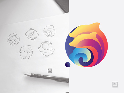 Logo design | Dolphin-001 branding design logo ui ux vector web website