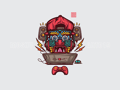 GAMER illustration vector