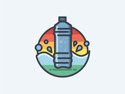 Gulp badge drawing graphic illustration vector water