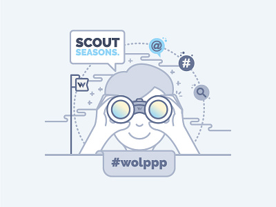 Wolppp Scout city drawing illustration line vector wolppp