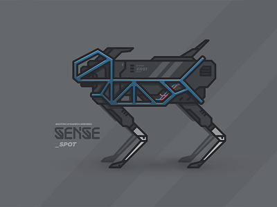 SENSE: SPOT abstract boston dynamics dasrobot line robot vector
