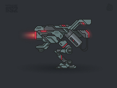 DAS Unit 152 [FLAMETHROWER] abstract dasrobot line robot vector