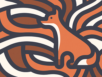 Minianimal Fox fox illustration vector