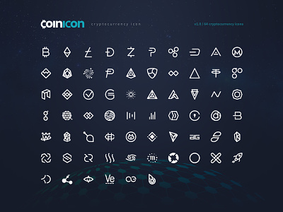 coinicon - Cryptocurrency Icon Fonts & CSS Bundle - Open Source bitcoin cryptocurrency font icon icon icons iconset