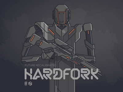 HARDFORK // NEO:DAS dasrobot illustration robot vector