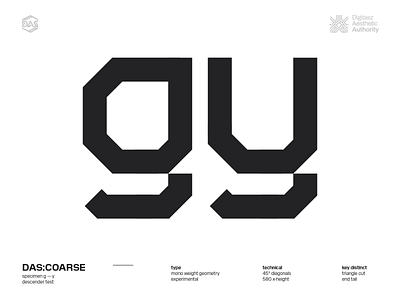 DAS:COARSE - g_y dasrobot dastype futuristic typography